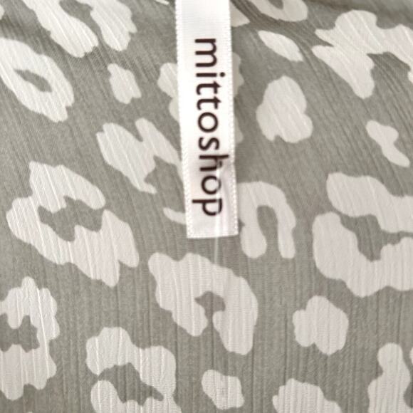 MITTOSHOP NWT Green/Cream Women's Animal Print Duster/Kimono Style J3177PL - Picture 2 of 3